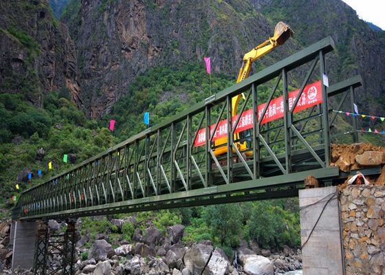 Double Lane 72m Modular Steel Bridges Crane Requirement 35t
