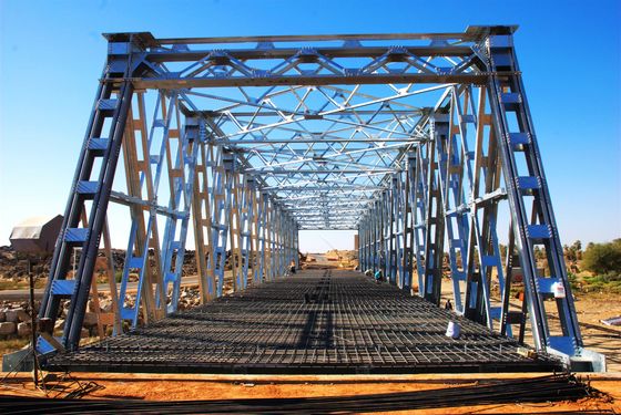 Hot Dip Galvanized Suspension Bridge Temporary Steel Truss Bridge