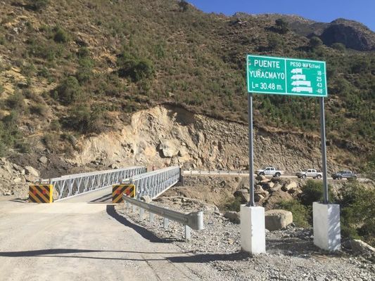 দীর্ঘস্থায়ী নির্মাণের জন্য ইস্পাত বা কাঠের ডেক বিকল্পগুলির সাথে ডিজাইন করা লোড এইচএল 93 সহ 6 থেকে 60 মিটার স্প্যানের সাথে প্রিফ্যাব্রিকেটেড স্টিল ট্রাস ব্রিজ